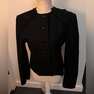 Neiman Marcus Nipon coature- made in USA - size 12 jacket black with detail